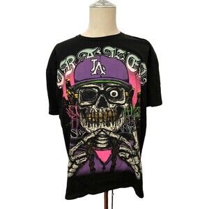 The Orakel Dynasty Mens T-Shirt 2XL LA Streetwear Skull Hip Hop Graffiti Y2K